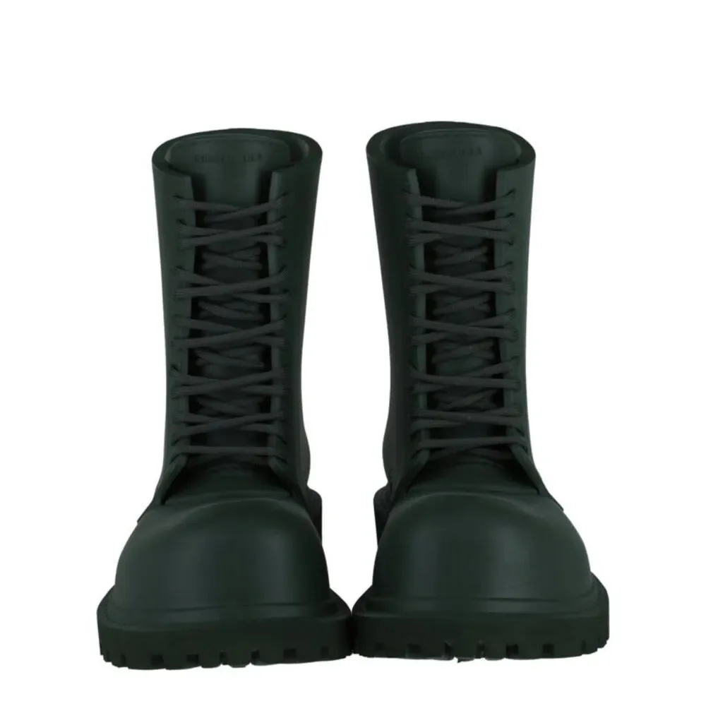 Balenciaga Steriod EVA Lace-Up Boots Green Mens